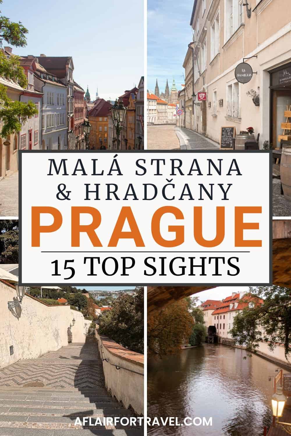 Pinterest pin: What to see in Mala Strana and Hradčany, Prague's 15 top sights