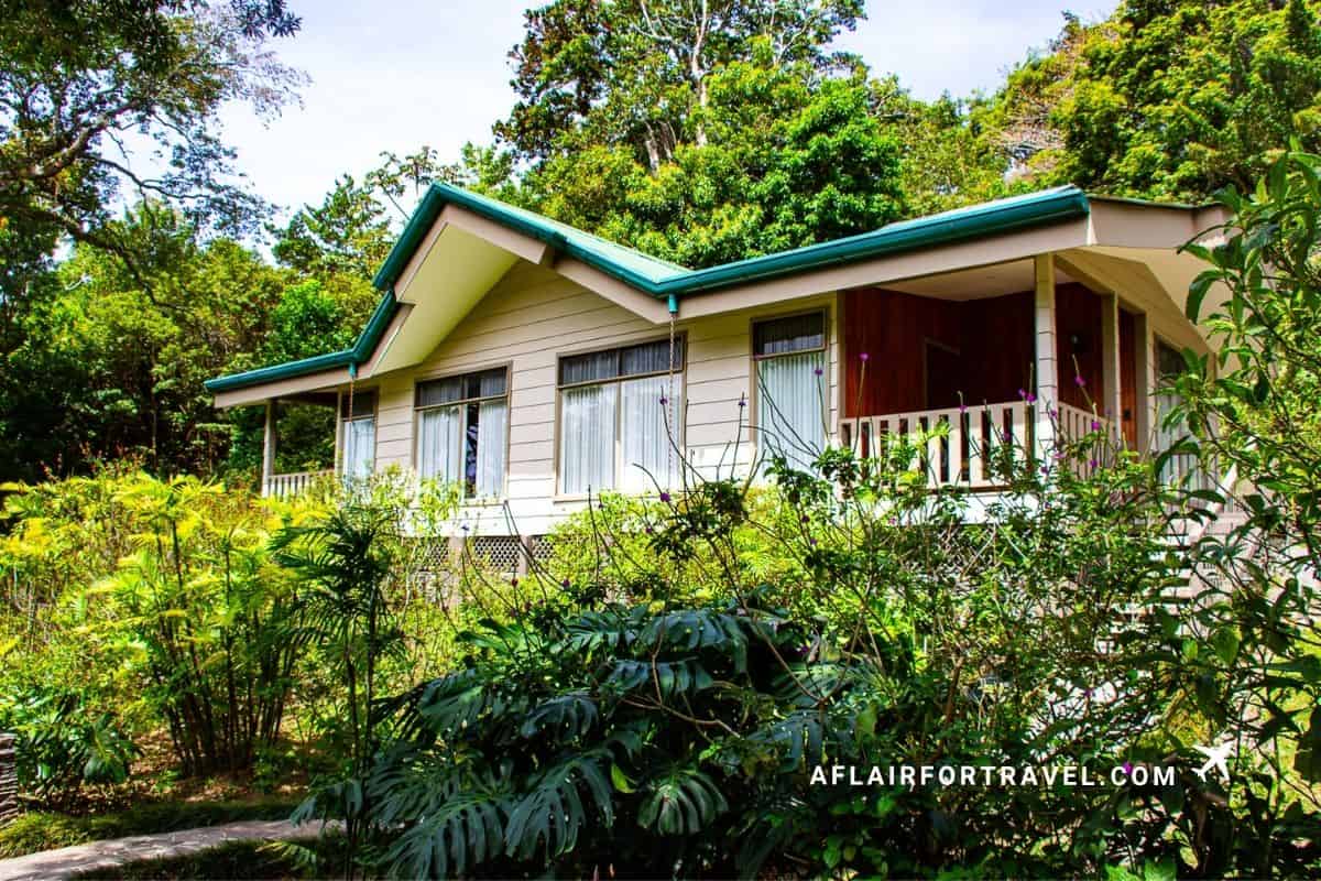 Cabin-style hotel with green metal roof, a top pick for where to stay in Monteverde Costa Rica