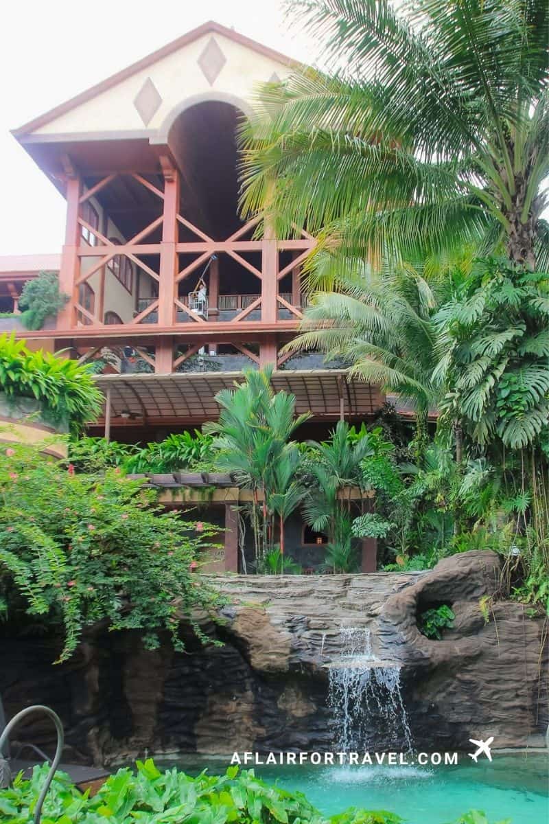 Exterior of the main building at The Springs Resort & Spa near Arenal.