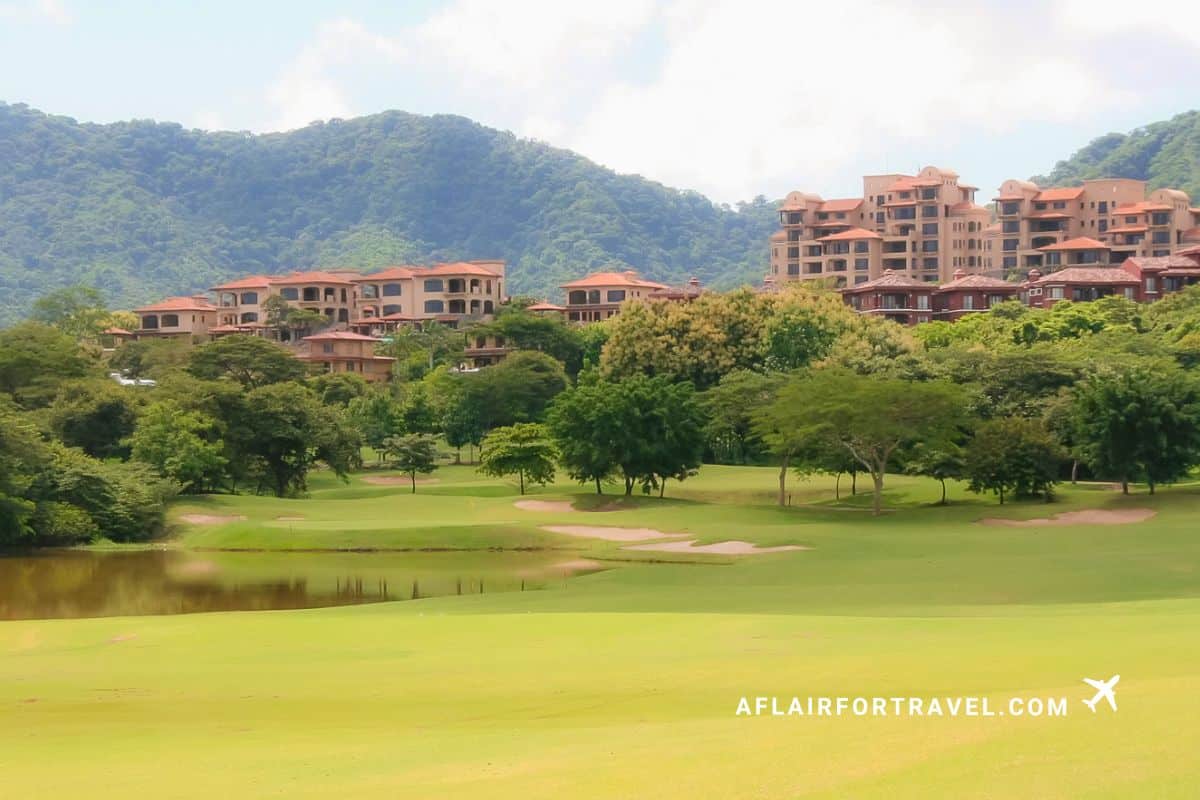 Golf course and hillside villas at a Costa Rica resort